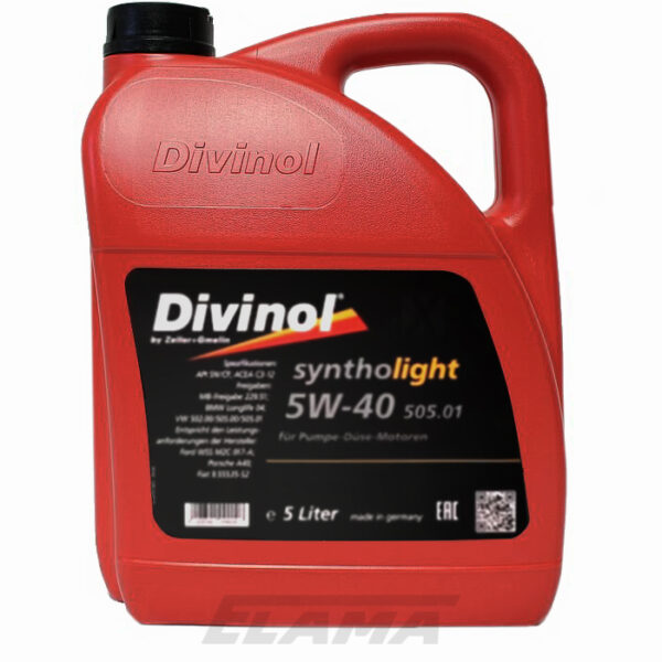 Divinol syhtnolight 5W-40 505.01 5 liter bottle