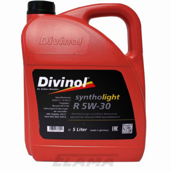 Divinol syntholight R 5W-30 5 liter bottle