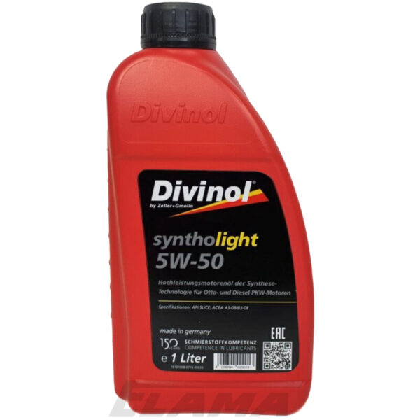 Divinol syntholight 5W-50 1 liter bottle