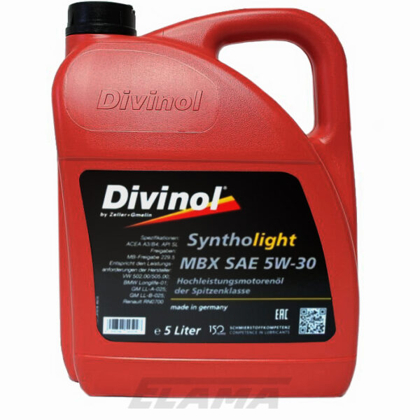 Divinol Syntholight MBX SAE 5W-30 5 liter bottle